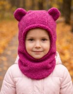 Зимова шапка шолом для дівчинки "Шелі" (р. 52)