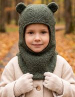 Зимова шапка шолом для дівчинки "Шелі" (р. 52) - Зображення 8