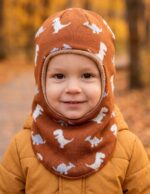 Шапка шолом для хлопчика на 1.5-3 роки "Діно" (р. 50)