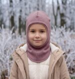 Зимова шапка шолом для дівчинки (р. 52-54)