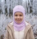 Зимова шапка шолом для дівчинки (р. 52-54) - Зображення 2
