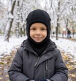 Зимова шапка шолом для хлопчика (р. 50-52)